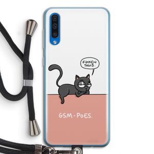 GSM poes: Samsung Galaxy A50 Transparant Hoesje met koord
