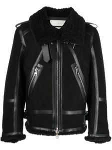 Alexander McQueen veste de moto en cuir - Noir