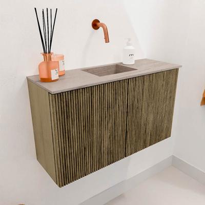 Toiletmeubel Mondiaz Joya Dlux | 70 cm | Meubelkleur Dusk | Faye wastafel Saba Wasbak Midden | Zonder kraangat(en)