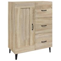 vidaXL Dressoir 69,5x34x90 cm bewerkt hout sonoma eikenkleurig - thumbnail