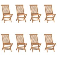 Tuinstoelen 8 st inklapbaar massief teakhout