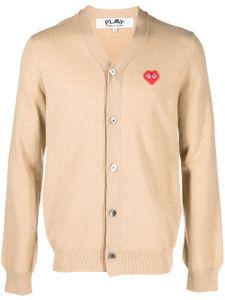 Comme Des Garçons Play cardigan à logo brodé - Tons neutres