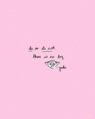 Kunstdruk Star Wars Quote Yoda Cute 40x50cm