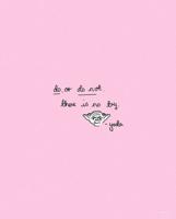 Kunstdruk Star Wars Quote Yoda Cute 40x50cm Kunstdruk Star Wars Quote Yoda Cute 40x50cm