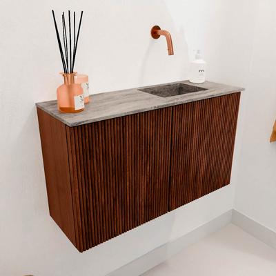 Toiletmeubel Mondiaz Joya Dlux | 70 cm | Meubelkleur Ruby | Faye wastafel Oza Wasbak Rechts | Zonder kraangat(en)