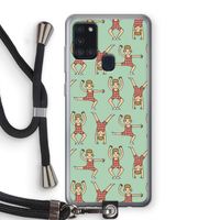 Gymboys: Samsung Galaxy A21s Transparant Hoesje met koord