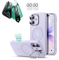 iPhone 17 Cloud Soft Magnetic Case (Camera Control, Stash Stand) Armorite Protection Bundle - Lavender