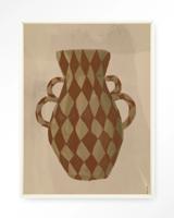 Urban Cotton Wandkleed 'Vivid Vase 08' 80 x 110cm in Floating Frame - off white