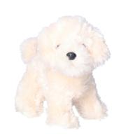 Knuffeldier hond Maltezer - pluche stof - premium kwaliteit knuffels - 23 cm - wit