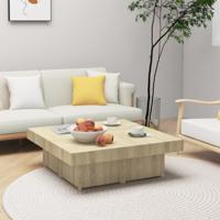 Salontafel 90x90x28 cm bewerkt hout sonoma eikenkleurig