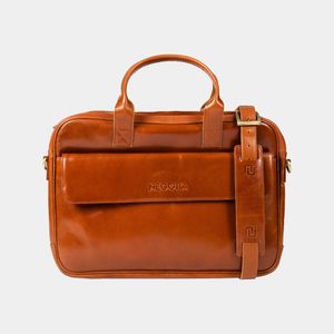 NEGOTIA Alpha Leren Laptoptas 15 Werktas Aktetas Messenger bag Bruin