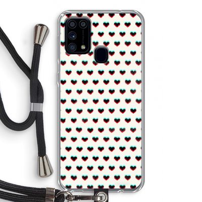 Hartjes: Samsung Galaxy M31 Transparant Hoesje met koord