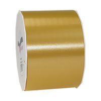 1x Brede luxe bronzen kunststof lint rollen 9 cm x 91 meter cadeaulint verpakkingsmateriaal - Cadeaulinten - thumbnail