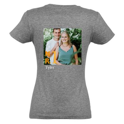 T-shirt voor vrouwen bedrukken - Grijs - XL
