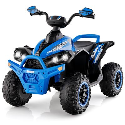 Elektrische Quad voor Kinderen 12 V met Muziek Claxon en LED-Koplamp Kinderquad 2,2-4,3 km/u voor Peuters Vanaf 3 Jaar Marineblauw