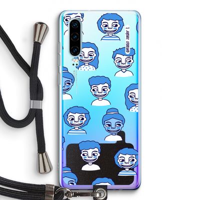 Gezichtjes: Huawei P30 Transparant Hoesje met koord