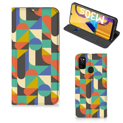 Samsung Galaxy M30s | M21 | Hoesje met Magneet | Funky Retro