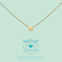Heart To Get L164INW13G Hanger Initials Letter W zilver goudkleurig