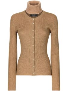 Dolce & Gabbana cardigan Isla côtelé - Marron