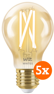 WiZ Smart Filament lamp Standaard Goud 5-pack - Warm tot Koelwit Licht - E27