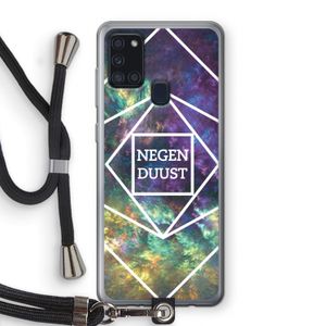 Negenduust ruimte: Samsung Galaxy A21s Transparant Hoesje met koord
