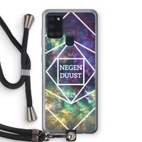 Negenduust ruimte: Samsung Galaxy A21s Transparant Hoesje met koord