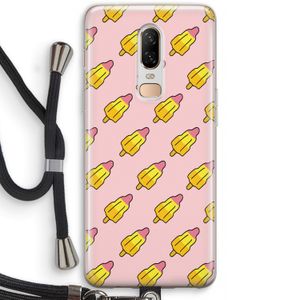 Waterijsjes: OnePlus 6 Transparant Hoesje met koord