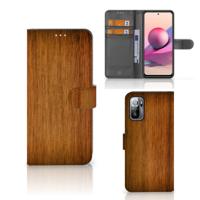 Xiaomi Redmi Note 10/10T 5G | Poco M3 Pro | Book Style Case | Donker Hout