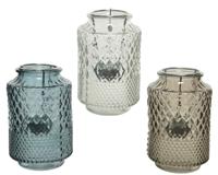 theelicht glas d9.5h14.5 cm a3 - Decoris