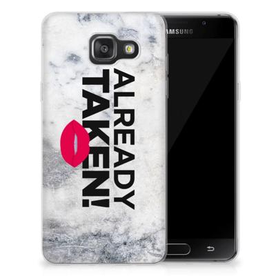 Samsung Galaxy A3 2016 | Siliconen hoesje | met naam Already Taken White