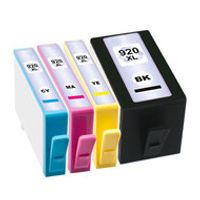 HP 920XL 4-pack High Yield Black/Cyan/Magenta/Yellow Original Ink Cartridges inktcartridge 4 stuk(s) Origineel Hoog (XL) rendement Zwart, Cyaan, Magenta, Geel - thumbnail