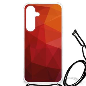 Shockproof Case voor Samsung Galaxy S24 Plus Polygon Red