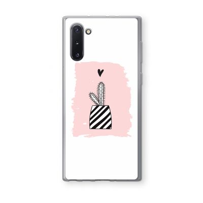 Zwart-wit cactus: Samsung Galaxy Note 10 Transparant Hoesje