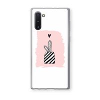 Zwart-wit cactus: Samsung Galaxy Note 10 Transparant Hoesje