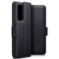 Qubits - lederen slim folio wallet hoes - Huawei P40 - Zwart - thumbnail
