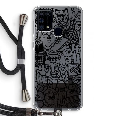 Vexx Black Mixtape: Samsung Galaxy M31 Transparant Hoesje met koord