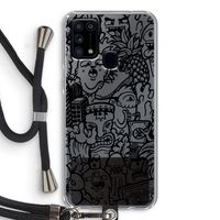 Vexx Black Mixtape: Samsung Galaxy M31 Transparant Hoesje met koord