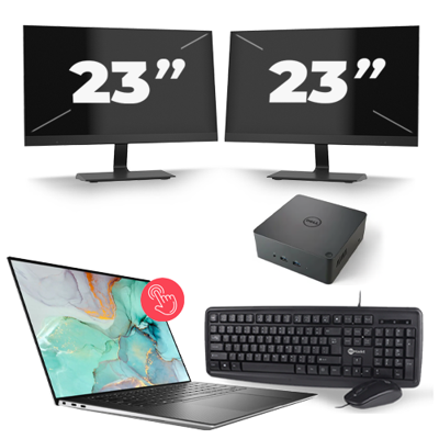 Dell Precision 5560 - Intel Core i7-11e Generatie - 15 inch - Touch - 16GB RAM - 256GB SSD - Windows 11 Home + 2x 23 inch Monitor