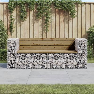 Tuinbank schanskorfontwerp 184x71x65,5 cm geïmpregneerd hout