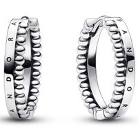 Pandora 292310C00 Oorringen Signature Beads zilver (Retired)