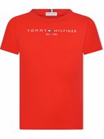 Tommy Hilfiger Junior t-shirt en coton biologique à logo imprimé - Rouge