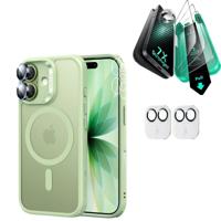 iPhone 17 Bundle Classic Hybrid Magnetic Case (Camera Control) and Armorite Screen Protector - Frosted Light Green