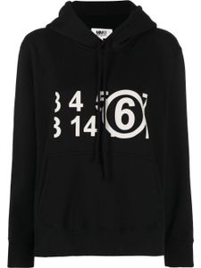 MM6 Maison Margiela hoodie en coton à motif Compass - Noir