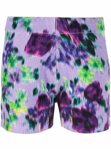 Kenzo short en maille à fleurs - Violet