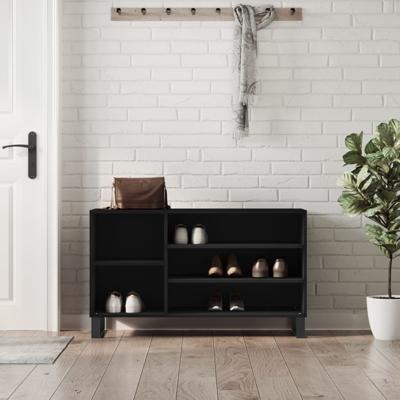 VidaXL Schoenenkast 102x36x60 cm bewerkt hout zwart