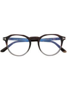 TOM FORD Eyewear lunettes de vue rondes FT5833B - Marron