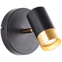 Brilliant OpbouwspotVigolo zwart met goud - G03410/86