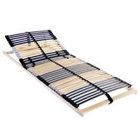 Lamelbodem Bruin 70 x 190 cm Hout en Metaal