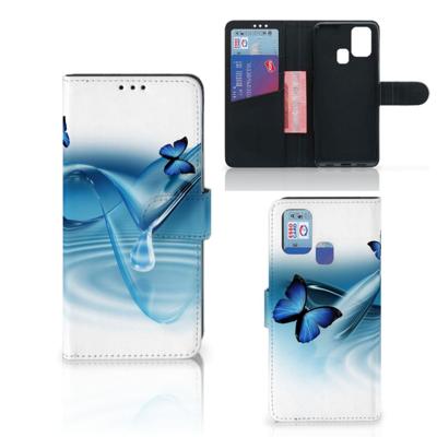 Samsung Galaxy M31 | Telefoonhoesje | Met pasjeshouder | Vlinders