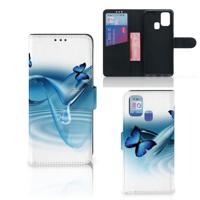 Samsung Galaxy M31 | Telefoonhoesje | Met pasjeshouder | Vlinders